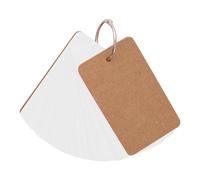 Cartes D'index Lourdes, 100 Feuilles, Cartes D'étude Vierges Avec Anneau De Reliure, Carte Mémo Pour Carnet De Notes, Carte De Message Avec Conception D'anneau À Feuilles Mobiles, Diy Bricolage