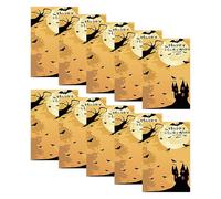 Cartes d'invitation à une fête d'Halloween - Cartes d'invitation pour fête d'horreur - Carte de château effrayante de dessin animé