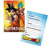 Chaks 12809-DB, Paquet de 8 Cartes d'invitation Anniversaire 15x10cm Dragon Ball ®