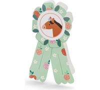 Cartes d'invitation avec enveloppe 16x19cm motif chevaux set de 6 cartes vert clair