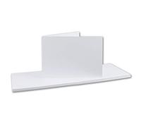 Cartes d'invitation colorées à plier - Format A6 - Menu Cartes - Blanko - 105 x 148 mm - Grammage :220 g/m² 50 Karten blanc éclatant