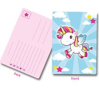 Cartes d'invitation licorne - 8 pièces