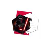 Cartes d'invitation Star Wars x 6 Procos or G