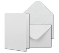 Cartes Doubles avec enveloppes avec boîte Cadeau. |Sets | Idéal pour créer eux-mêmes & | Gustav Neuser C Line Lot de 50 weiß