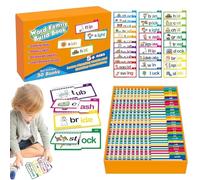 Cartes Éclair Mots Fréquents Maternelle - Format 24,8x16,8x5cm | Cartes Rimes Livret Rabat | Apprentissage Vocabulaire Familles Mots pour Garçons 4-8 Ans