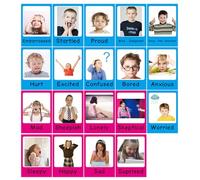 Cartes-éclair sur Les émotions, Premiers Mots d'émotions en Anglais, pour l'enseignement de l'anglais Langue étrangère (FLE), Outils pour Les Enseignants et Les thérapeutes spécialisés dans l'Autisme