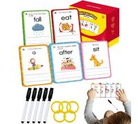 Cartes éducatives avec mots de vue pour la maternelle | Ressources pour le développement de la lecture - Cartes phonétiques - Pour enseignants préscolaires, éducation à la maison, activités de classe