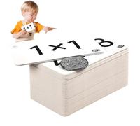 Cartes éducatives Division | Jeu éducatif avec chiffres 90 cartes éducatives mathématiques, lot de 4 additions, soustractions, division et multiplication pour la maternelle