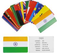 Cartes Éducatives Drapeaux Du Monde (60 Pièces) Scolaire Apprentissage Enfants Éducatif