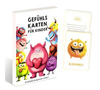 Cartes éducatives émotionnelles pour Enfants, Jeu de Gestion émotionnelle,32 Monstres d'émotions Cartes avec textes explicatifs, Cartes Éducatives, pour la Maternelle et Le Primaire
