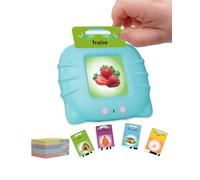Cartes éducatives,Flash Jouets éducatifs pour Jeunes Enfants de 1 à 6 Ans, Jouets préscolaires pour écouter et Apprendre 224 Mots (Bleu français)