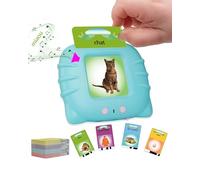 Cartes éducatives,Flash Jouets éducatifs pour Jeunes Enfants de 1 à 6 Ans, Jouets préscolaires pour écouter et Apprendre 224 Mots (Bleu français)