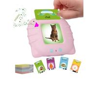 Cartes éducatives,Flash Jouets pour Jeunes Enfants de 1 à 6 Ans, préscolaires pour Enfants pour écouter et Apprendre 224 Mots (Rose français)