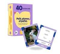 Cartes éducatives I Cartes Flash I Matériel de vocabulaire, Lecture et écriture I Cartes Enfants, Famille, Ecole I A partir de 18 Mois (Animaux)