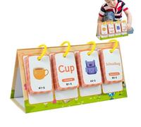 Cartes éducatives mignonnes, jeu de mots à vue, 30 x 21 cm, ensemble portable avec construction robuste, apprentissage coloré, cartes préscolaires avec design , outil de lecture d'orthographe