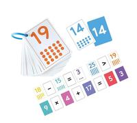 Cartes éducatives pour enfants, visuels colorés et exercices d'arithmétique interactifs, carte de pratique des mathématiques pour enfants