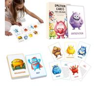 Cartes Émotions pour,Jeu Réaliste d'Émotionnelles pour Bébé | Apprentissage des Compétences Sociales avec Cartes Flash pour Voyage Maison Et Maternelle