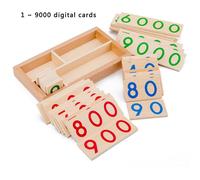 Cartes En Bois Montessori Nombres De 1 À 9000 Pour Enfants, Apprentissage Des Maths, Enseignement Préscolaire, Jouets Éducatifs Pour Enfants