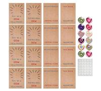 Cartes en forme de cœur - Lot de cartes postales pour la Saint-Valentin, pour, filles, amis, classe, voyage, salle de classe, école, bureau, anniversaire, vacances