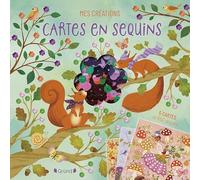 Cartes en sequins - Pochette avec 5 cartes autocollantes à décorer avec 650 sequins - À partir de 6 ans