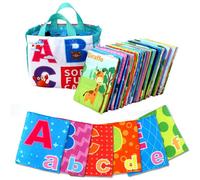 Cartes En Tissu De L'alphabet Doux Montessori, 26 Pièces, Livre D'apprentissage De La Langue Anglaise, Flash, Jouet Pour Bébé, Animal, Carte Éducative, Cadeaux