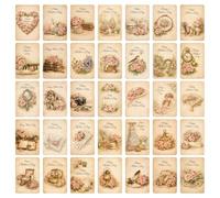 Cartes esthétiques à fleurs - Ensemble de remerciement vierge pour célébration | Velours avec finition acrylique, collection « Happy Mother's Day » - 36 pièces - Pour femme, maman, épouse, grand-mère