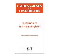 Cartes et menus de restaurant: dictionnaire français-anglais