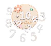 Cartes Étapes Bébé en Bois Rondes, Lot de 1 Set de Set de Set, Annonce