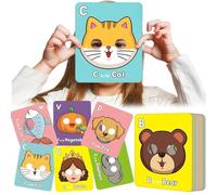Cartes Flash Alphabet,26 Cartes Éducatives Alphabet | Jeu Éducatif Ludique, Jouet Animalier Abécédaire pour Activités Maison École Apprentissage Enfance