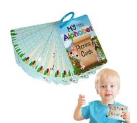 Cartes Flash Alphabet,Cartes Flash Lettre | Carte Flash pour tout-petits pour l'apprentissage 26 pièces,Cartes de lettres éducatives pour garçons filles, activités d'apprentissage préscolaire, cartes