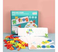 Cartes Flash Alphabet En Bois, Jouet D'Apprentissage D'Orthographe, Lettres Assorties