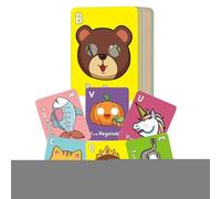 Cartes Flash Alphabet, Giant A-BC Animal Flash Cards, Jeux d'apprentissage Éducatif, avec Apprentissage Interactif en Alphabet Et Facile À Manipuler, 20x18cm, pour Les E-nfants, Tout-Petit