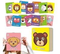 Cartes Flash Animal réutilisables - Deck d'activité des tout-petits, outil d'apprentissage préscolaire | Jouet à double face pour les cours interactifs, aide à l'éducation pour les garderies ou enrich