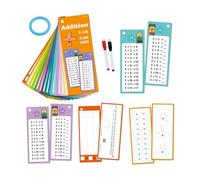Cartes flash d'apprentissage mathématiques, anneau de jeu de maternelle, ensemble d'activités éducatives, design portable, pratique amusante de construction des compétences, jeux de voyage, jeu de