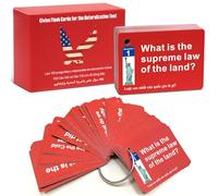 Cartes flash de citoyenneté américaine 2025 100 questions civiques de l'USCIS avec anneau en métal pour examen américain (vietnamien)