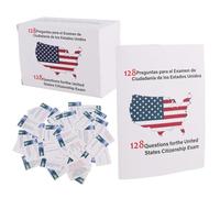 Cartes flash de citoyenneté américaine 2026, 128 questions et réponses civiques Guide d'étude bilingue anglais espagnol Arjetas de Ciudadanía 2026 para Naturalización