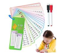 Cartes Flash de Division - Cartes de Pratique mathématiques | Numéro de Multiplication Flash Carđs pour l'apprentissage des | 15 Calcul de mathématiques en Papier réécrit Cařds avec Effacement