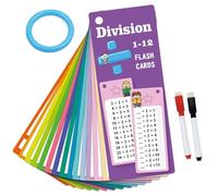 Cartes flash de division, Cartes flash de soustraction - 15 d"apprentissage pour l"écriture et l"annulation,Cartes interactives pour additions et soustractions, jeux de mathématiques pour