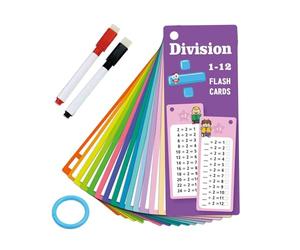 Cartes Flash de Division, Cartes Flash pour soustraction | 15 d'apprentissage réutilisables pour écrire et Effacer - Outil de tutoriel mathématique, Jeux de mathématiques pour ba