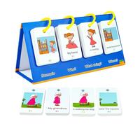 Cartes flash de la maternelle, cartes flash pour, 80x Toy de construction de phrases interactifs, Cartes flash d'illumination anglaise ensemble avec des images et des textes