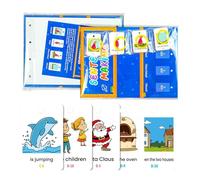 Cartes flash de maternelle, cartes flash pour enfants - 80X Interactive Letter Sounds Phonics Game, Cartes Flash Illustration anglaise Ensemble avec images et textes Early Educational C