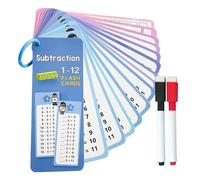 Cartes flash de mathématiques, cartes de jeu de multiplication, cartes flash de multiplication et de division 15X, aides à l'apprentissage de la division des équations mathématiques avec stylos