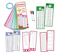 Cartes flash de multiplication et : jouet d'apprentissage effaçable à sec Double face, outil éducatif pratique pour enseigner aux étudiants de 1er à 3
