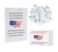 Cartes flash de test civique américain 2025 - Guide d'étude bilingue anglais/espagnol de naturalisation avec 100 questions et réponses USCIS - Préparation à l'examen de citoyenneté avec livret bonus