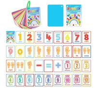Cartes Flash éducatives Bébé Nourriture Fruits Animaux Papier Cartes Flash d'images à Voir pour enfants étudiants lecture jouets Accueil Jardin d'enfants et école (Number)