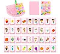 Cartes Flash éducatives Bébé Nourriture Fruits Animaux Papier Cartes Flash d'images à Voir pour enfants étudiants lecture jouets Accueil Jardin d'enfants et école (Imaginatio)