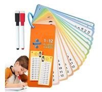 Cartes flash mathématiques, cartes à jouer multiplication | 15 cartes d'aide pour l'apprentissage à domicile,Aides à l'apprentissage de la division des équations mathématiques avec stylos effaçables