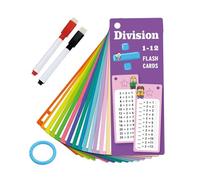 Cartes Flash Mathématiques,Cartes Flash Division | 15X Cartes mémoire d'apprentissage pour écrire et effacer,Cartes interactives d'addition et de soustraction, jeux de mathématiques pour pour les anni