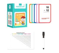 Cartes flash mathématiques effaçables pour addition, soustraction, multiplication et division - Papier d'apprentissage, enduit progressif à partir de 3 ans - Pour les âges