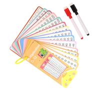 Cartes flash mathématiques | Jeu de multiplication d'addition de division - Effaçable à sec - Double face - Cartes éducatives perforées pour salle de ole à la maison, maternelle